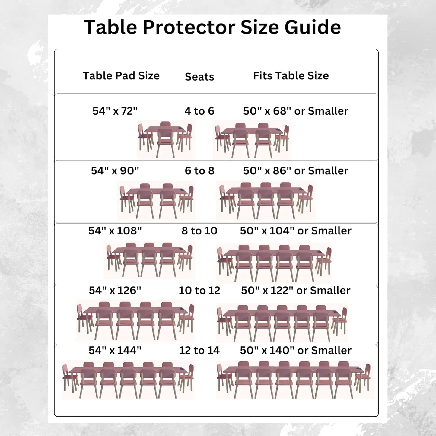 Quality Table Pad Protector, Superior Protection from Spills, Scratches & Heat - Reusable Vinyl Table Cloth with Cushion Flannel Backing (120" L x 54" W)