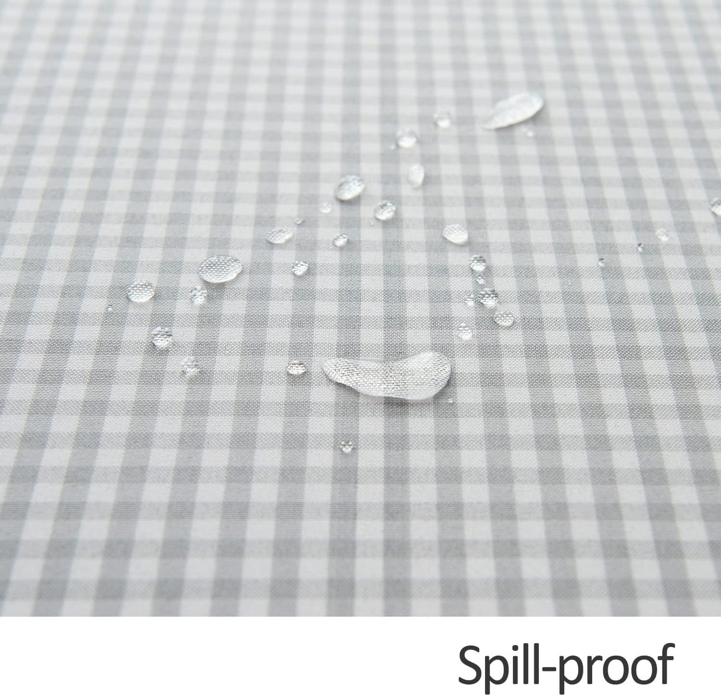 maxmill Checkered Rectangle Tablecloth Water Resistance Wrinkle Free Spillproof Heavy Weight Gingham Plaid Table Cloth for Buffet Banquet Parties Event Holiday Dinner, 60 x 84 Inch Grey White