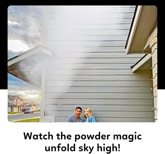 White Powder Cannons Smoke Bombs Biodegradable Poppers | 2 Pack | Launch up to 25 ft | 12 inch | Decorations For Photoshoots, Gender Reveal, Celebrations, Festivals, and Parties | TUR Party Supplies