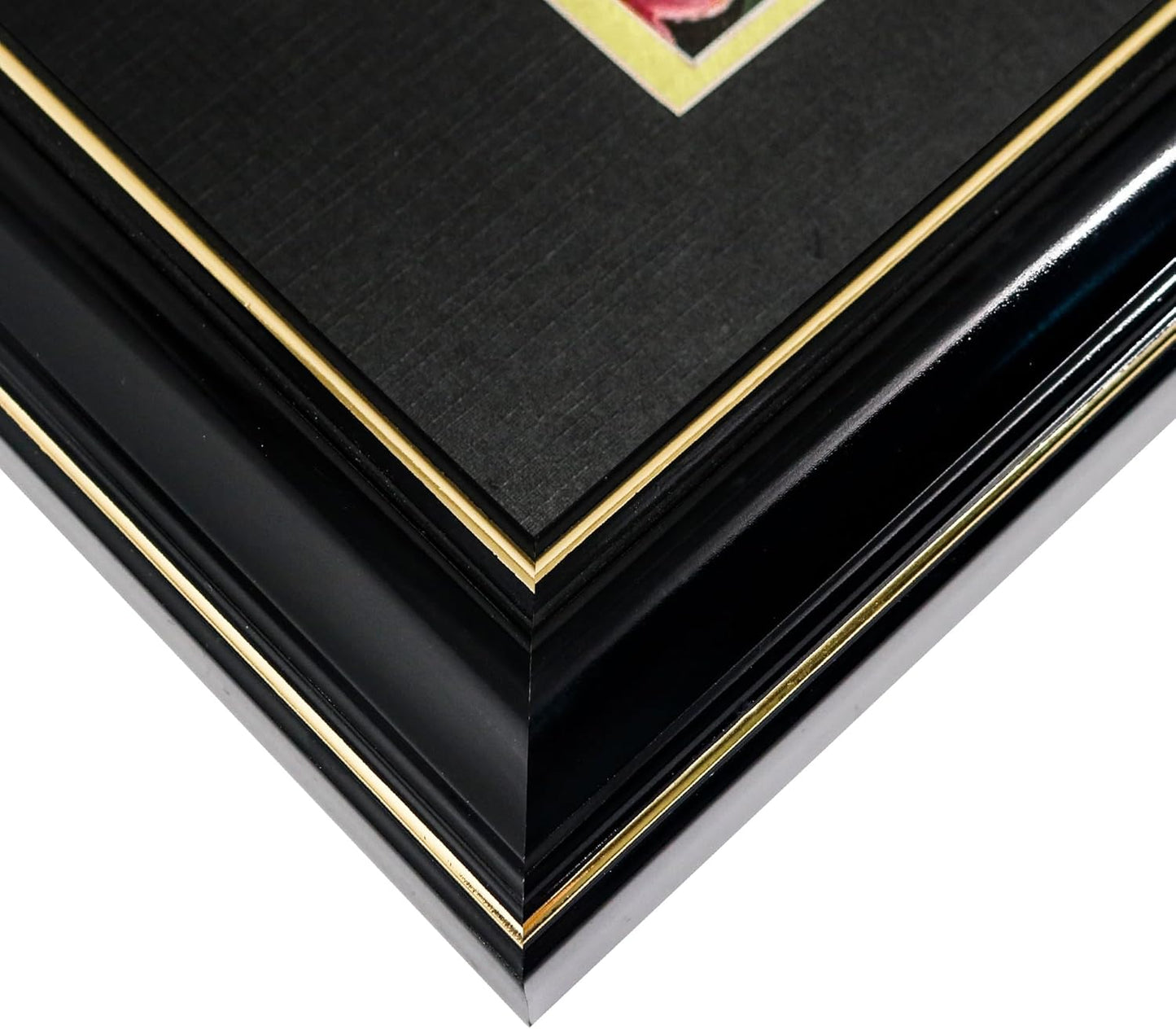 GraduationMall Class of 2025 Graduation Frame for 8.5x11 Diploma & 4x6 Photo with Graduation Cap & Tassel Holder, Black Wood Display Case with Black Gold Mat
