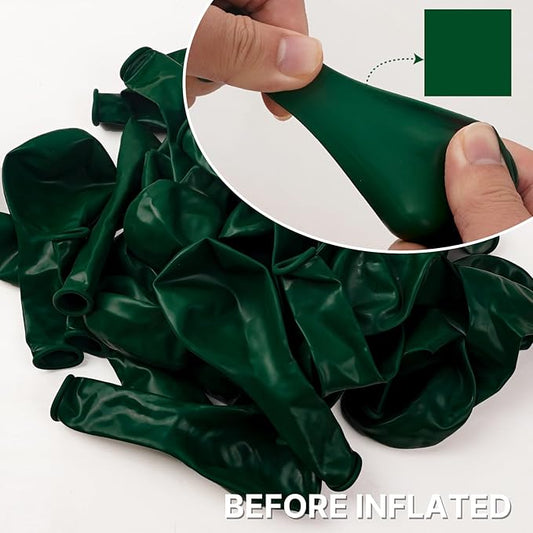 PartyWoo Dark Green Balloons 85pcs Different Sizes of 18 12 10 5 Inch Emerald Hunter Forest Green Balloon Arch Kit for Birthday Christmas Graduation Dinosaur Jungle Theme Party Decorations Green-Y56