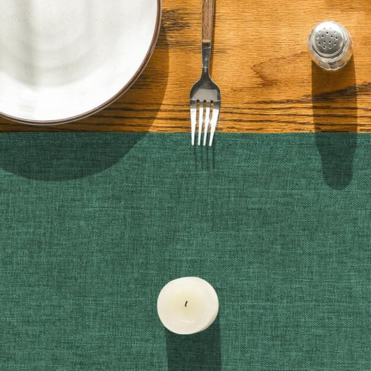 Artoid Mode Forest Green Table Runner, Seasonal Christmas Spring Washable Kitchen Dining Table Decoration for Home Party Decor 13x108 Inch