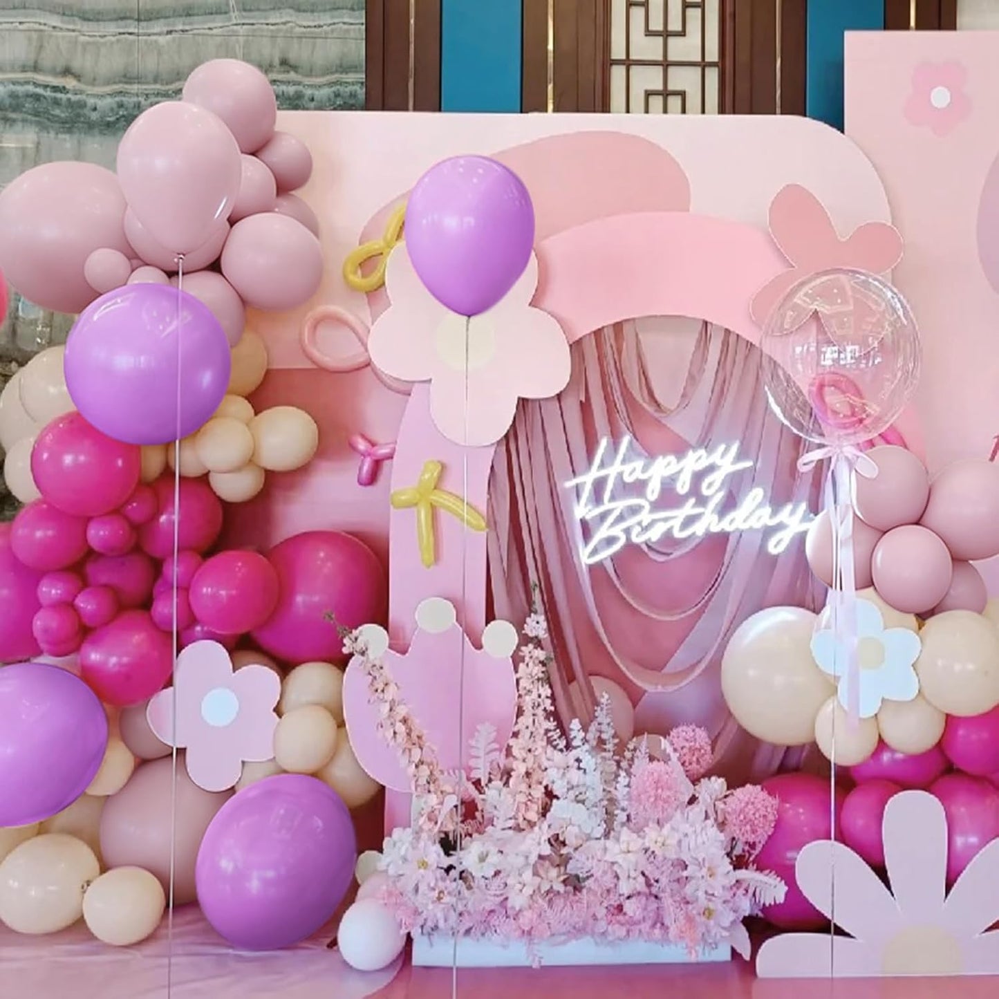 Red Pink Purple White Balloon Arch Kit, 166Pcs Dusty Pink Balloons Garland for Girl Women Wedding Engagement Anniversary Birthday Bridal Baby Shower Party Decorations