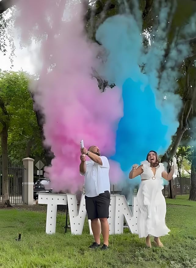 Gender Reveal Fire Extinguisher for Girls – 100% Biodegradable Baby Girl Reveal Party Decorations, Ideal for Exciting Gender Reveal Ideas (2PCS)