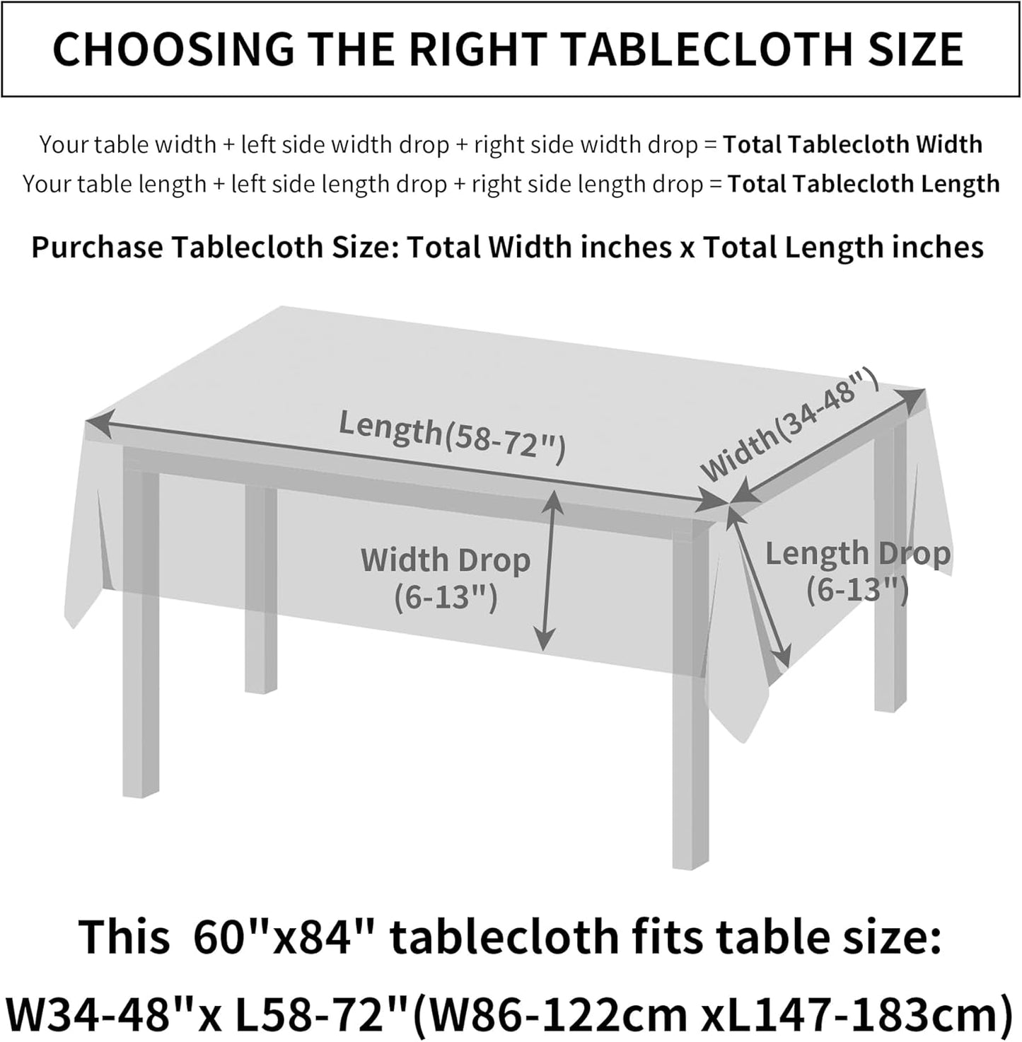 Natural Linen Rectangle Tablecloth, 2 Pack Slubby Textured Fall Lightweight Table Cloth 60 x 84 Inch, Water Resistant Stain Resistant Farmhouse Burlap Table Cover for Kitchen Dining Room, Ivory