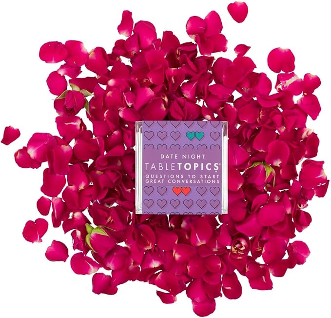 TableTopics Date Night Conversation Starter Card Game - 135 Questions for Romantic Evenings, Reconnect with Your Partner, Gift for Adult Couples Anniversaries & Valentine’s Day