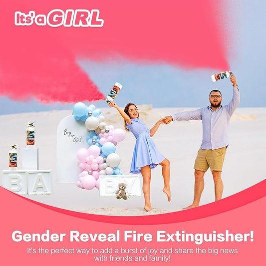 Gender Reveal Fire Extinguisher Large Gender Reveal Smoke 2 Pack Pink Powder for Gender Reveal Party Ideas 2 Pink Smoke for Gender Reveal Boy or Girl Fire Extinguishers Baby Gender Reveal