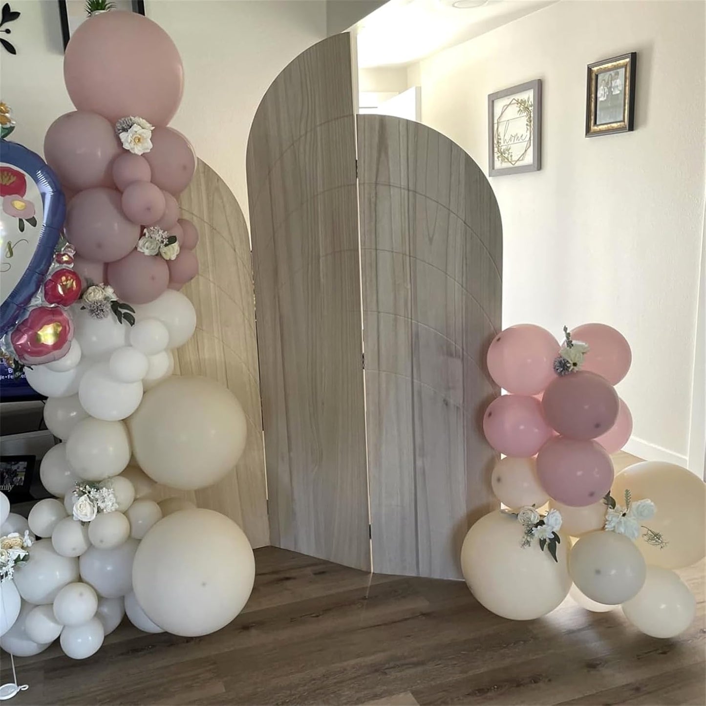 Dusty Pink & Gold Balloons Set – 60 Pcs 12 Inch Boho Blush Pink Latex Balloons for Birthday & Baby Shower