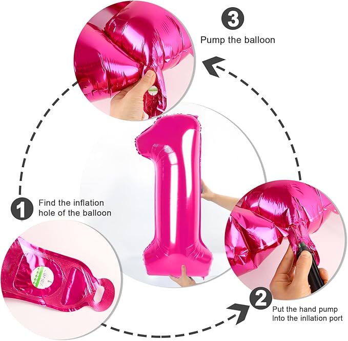 40 Inch Number 8 Balloon, Hot Pink 8 18 28 80 Birthday Balloons for Men Boys, 8th Birthday Decorations Party Supplies, Wedding, Graduations
