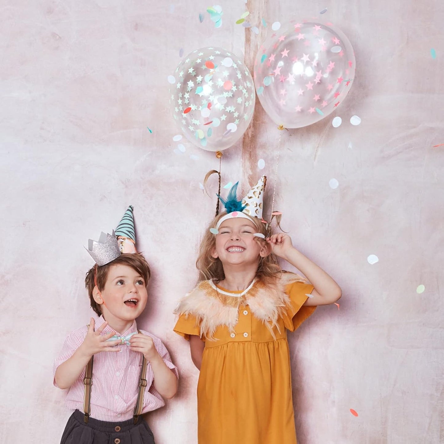 Meri Meri Birthday Party Hats, Pack of 8 Bright and Colorful Cone Birthday Hats for Kids & Adults, Cone Party Hats