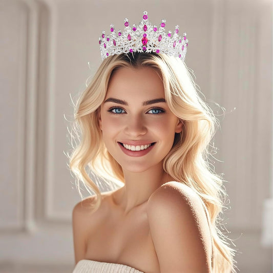 Tiaras and Crowns for Women Crystal Princess Tiaras Rhinestone Queen Crowns For Wedding Bridal Birthday Prom Pageant Party (Tiara 100)
