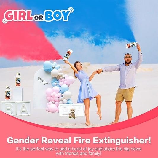 Gender Reveal Fire Extinguisher Large Gender Reveal Smoke 2 Pack Blue or Pink Powder for Gender Reveal Party Ideas Colored Smoke for Gender Reveal Boy or Girl Fire Extinguishers Baby Gender Reveal