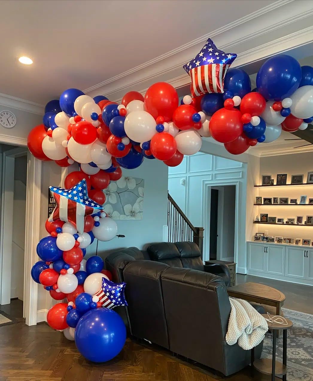 105pcs Red White Blue Balloons 12inch Party Latex Balloons for 4th of July Independence Day Graduation Anniversary Party Decorations