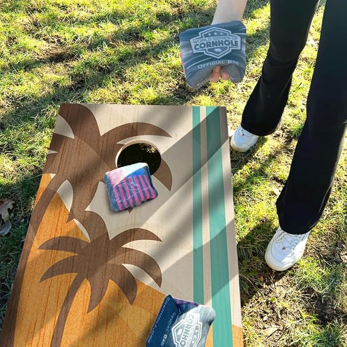 World Series of Cornhole Official Regulation Size Cornhole Boards – Durable All-Wood Construction Bean Bag Toss Set | Rugged Outdoor Game for Tournaments, BBQs, & Backyard Battles
