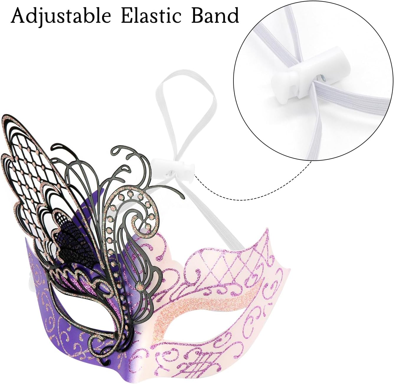 Mysterious Venetian Butterfly Lady Masquerade Halloween Party Mask Evening Prom Ball Mask Bar Costumes Accessory