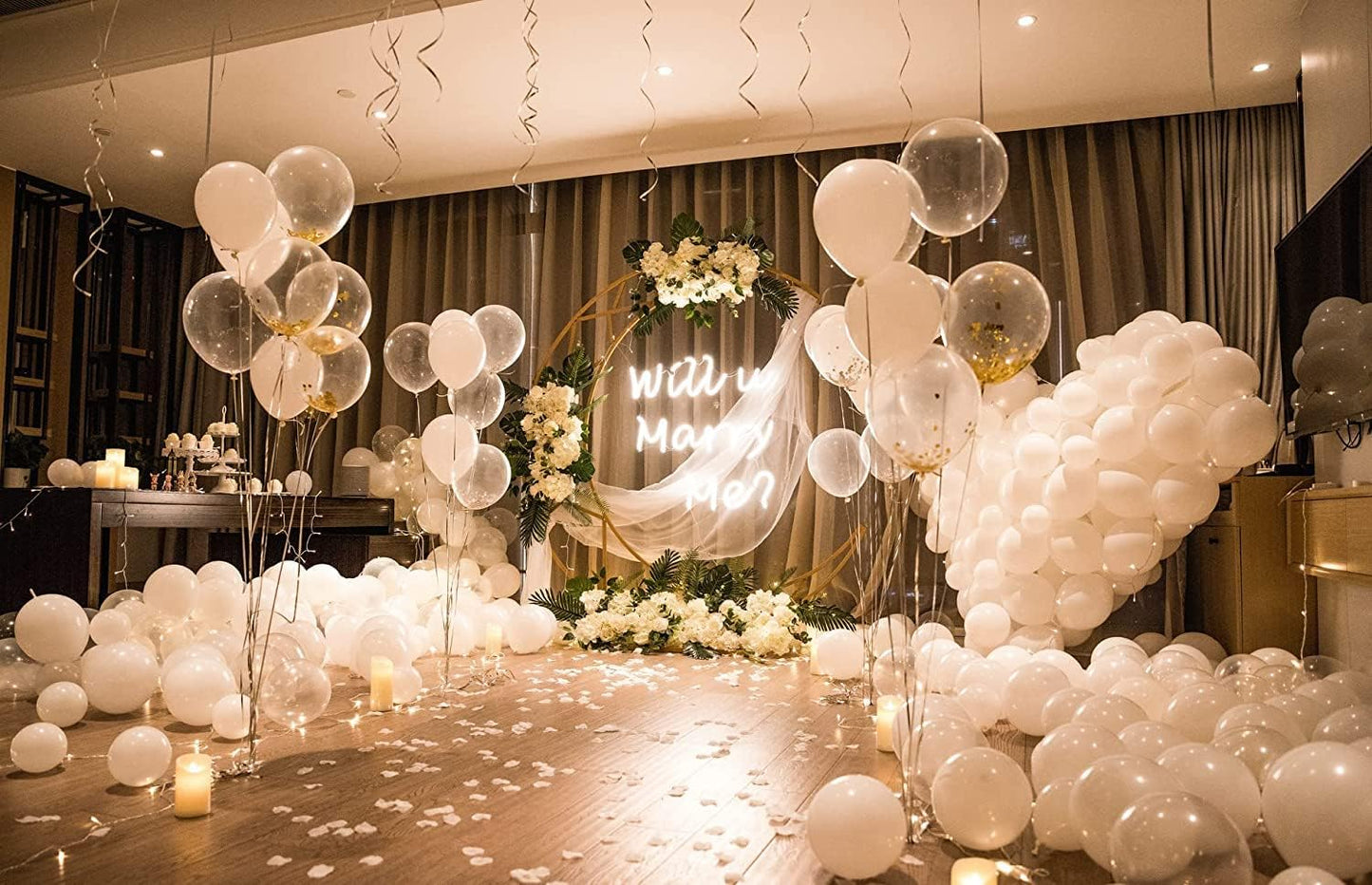 Labeol Clear Balloons Different Sizes 151PCS 18/12/10/5 Inch Clear Balloon Garland Arch Kit Quality Transparent Latex Balloons Decorations for Party Birthday Graduation Wedding