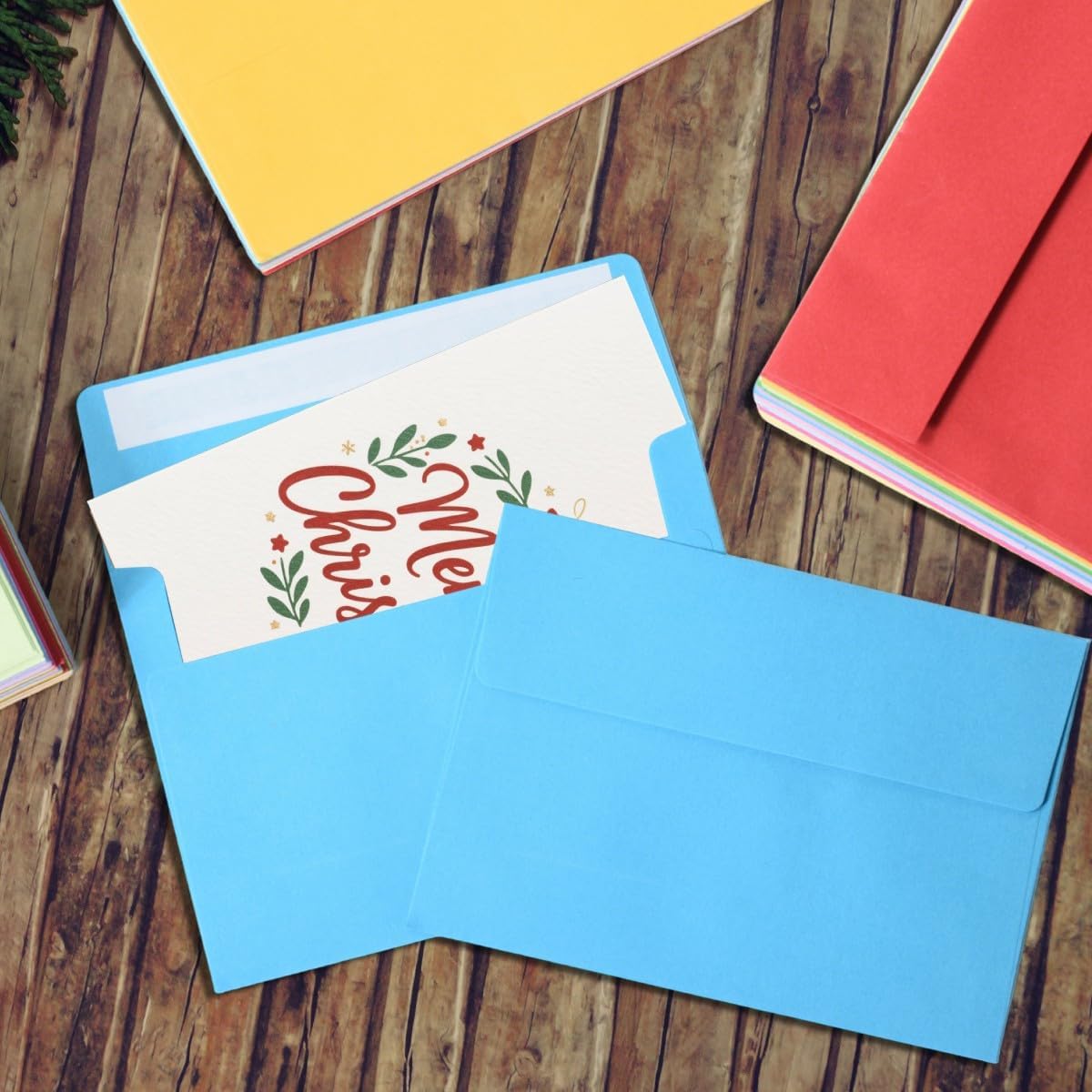 Blank Cards and Envelopes 4x6, 30 Pack 10-Color Assorted Invitation Folded Cardstock with 30 Matching Self-Seal A4 Envelopes, Thank You Blank Greeting Cards, for DIY, Print Custom, Wedding & Birthday