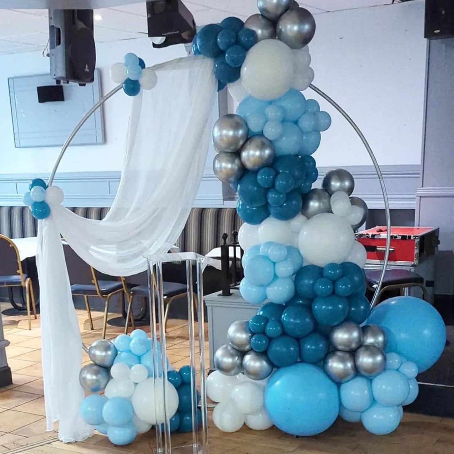 Peacock Blue Balloons 5 Inch, 60Pcs Small Turquoise Balloon Teal Blue Latex Balloons 5'' Mini Matte Dark Teal Aqua Blue Helium Balloons for Birthday Baby Shower Wedding Whale Party Decorations