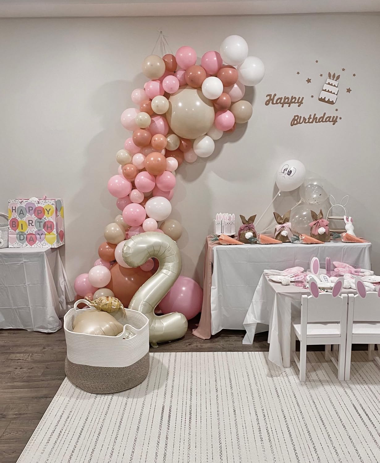 Smlpuame 40 Inch Beige Number 2 Balloons for 2nd Birthday Decorations Boys Girl, Giant Self-Sealing Cream Foil Number 0-10 White Sand Balloon for Women Men Party Anniversary Baby Shower Supplies