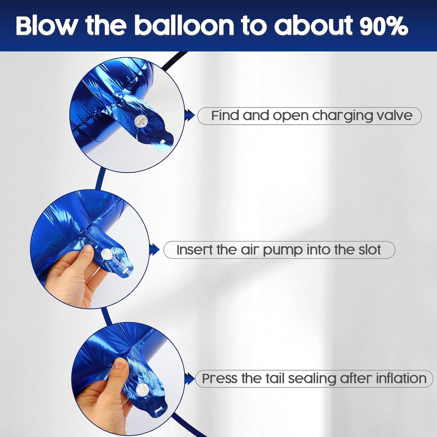 2026 Balloon - Metallic Blue Birthday Number Balloons, 40 Inch Large Foil Balloons for Men Women Boys Girls Navy Blue Themed Birthday Decorations,Number 2026 Balloon