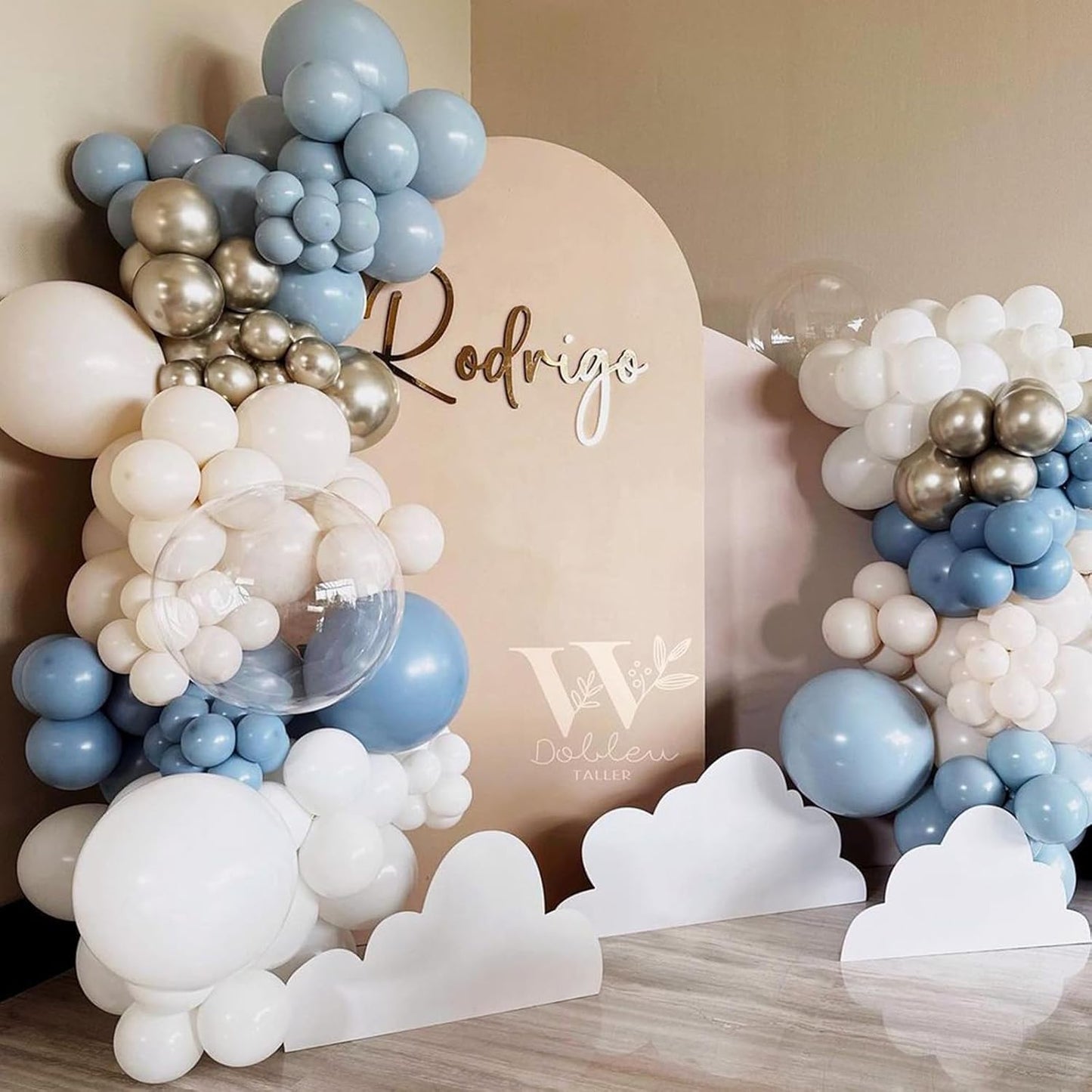 Blue Balloons 5 Inch, 60Pcs Small Pale Muted Blue Aqua Balloon 5'' Mini Matte Dusty Retro Powder Light Blue Helium Latex Balloons for Birthday Boho Baby Shower Bachelorette Party Decorations