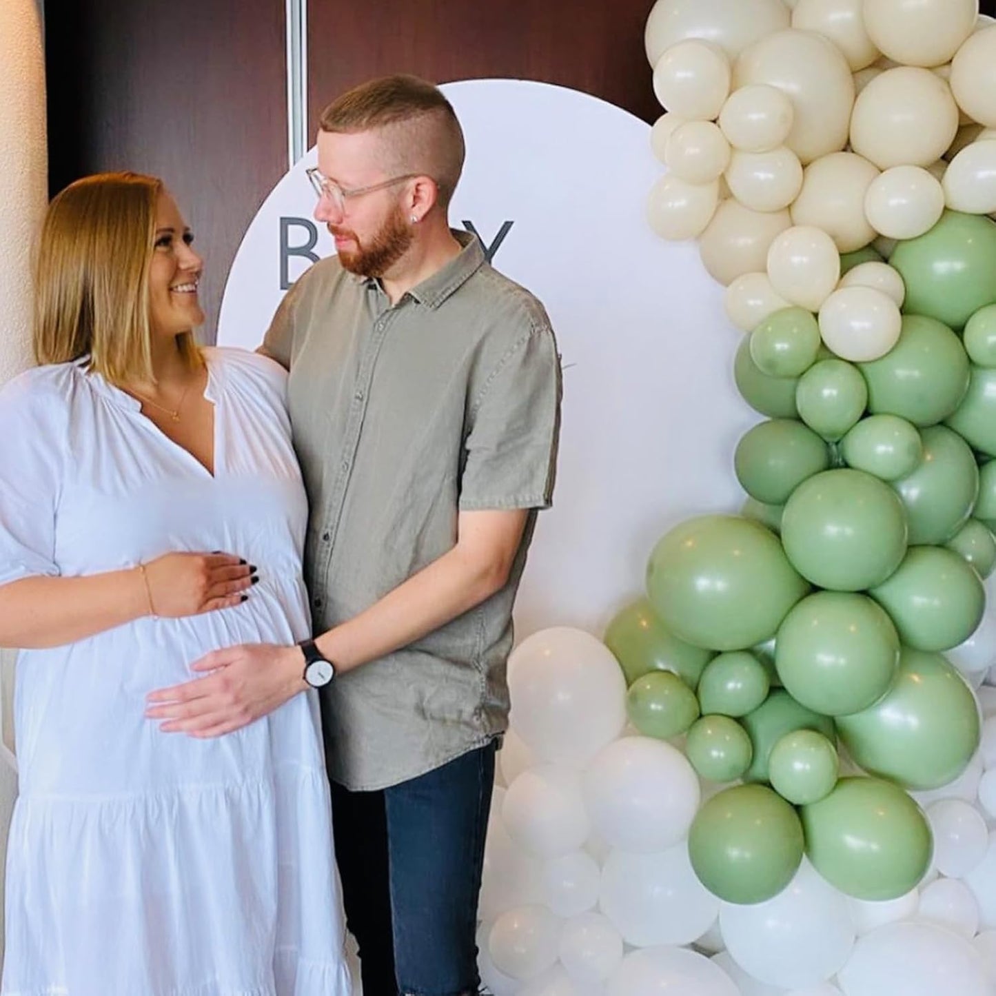Sage Green Balloons 5 Inch, 60 Pcs Small Eucalyptus Olive Vintage Green Balloon 5'', Mini Matte Dusty Dark Avocado Green Latex Balloons for Birthday Boho Baby Shower Wedding Party Decorations