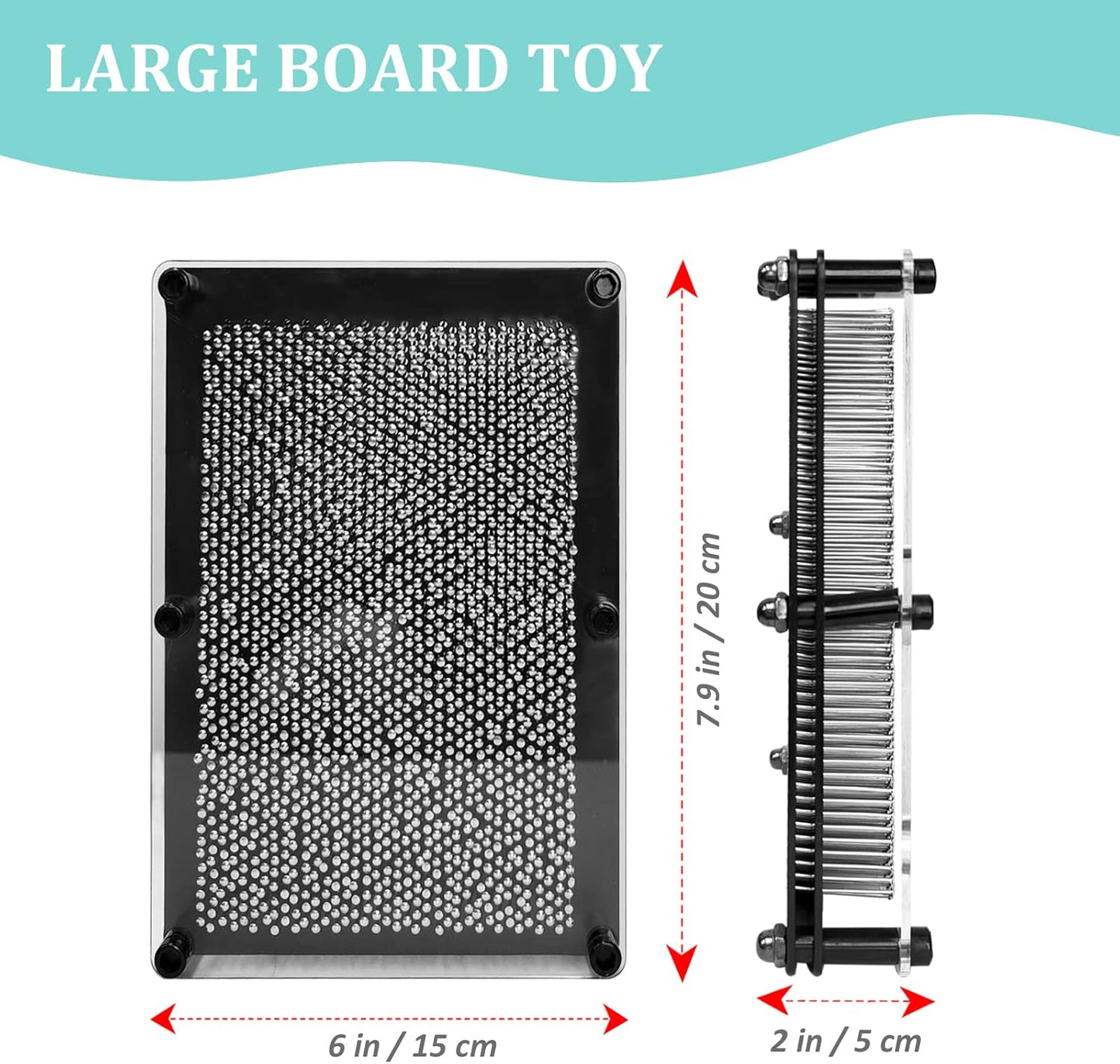 MICKYU Metal 3D Pin Art Sensory Toys Board Games for Kids 8-12