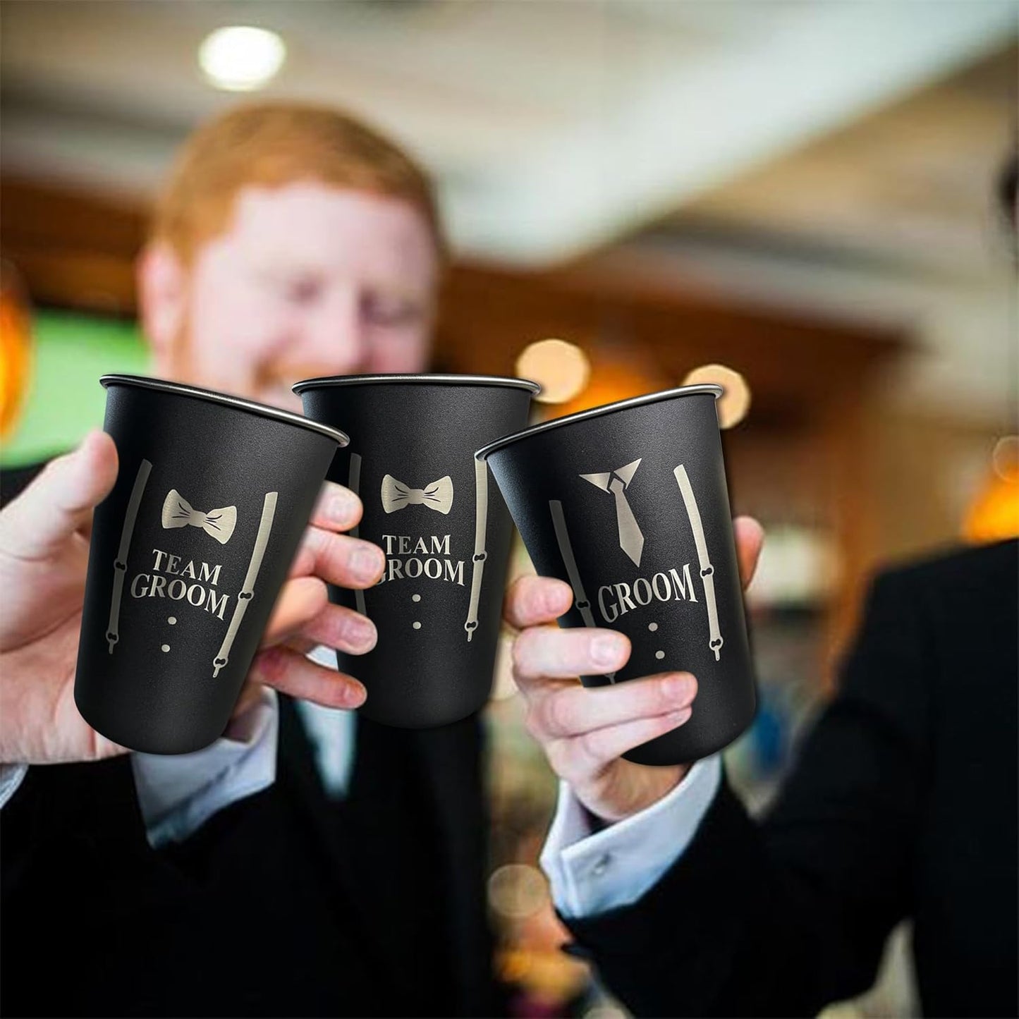TEAM GROOM Groomsmen Gifts Cups 8 pcs Bachelor Party Favors Groomsmen Tumblers(Team Groom)