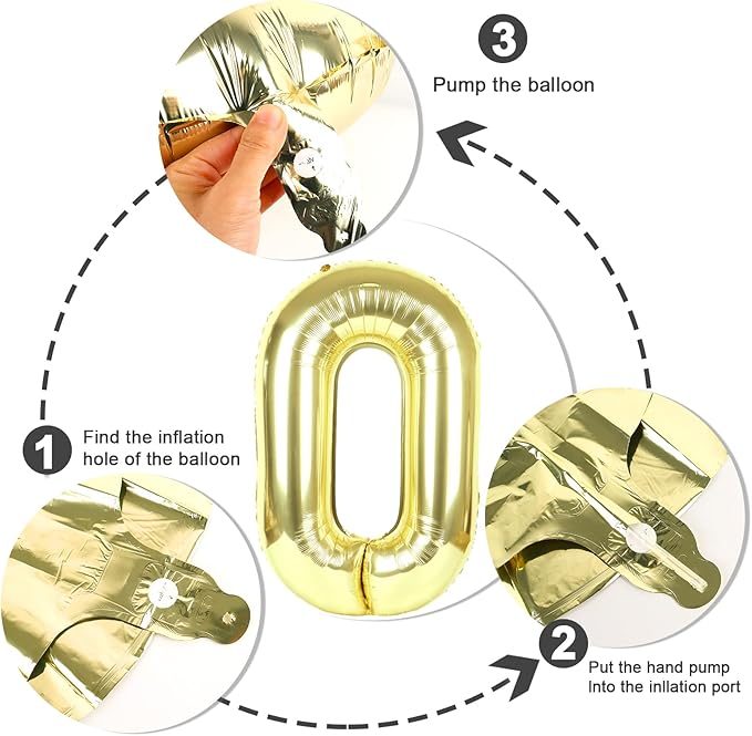 Numbers Balloon 3, 40 Inch Large Light Gold Balloon for Three Year Old Birthday Decor, 3 13 30 31 Birthday Party Decorations for Wedding Supplies