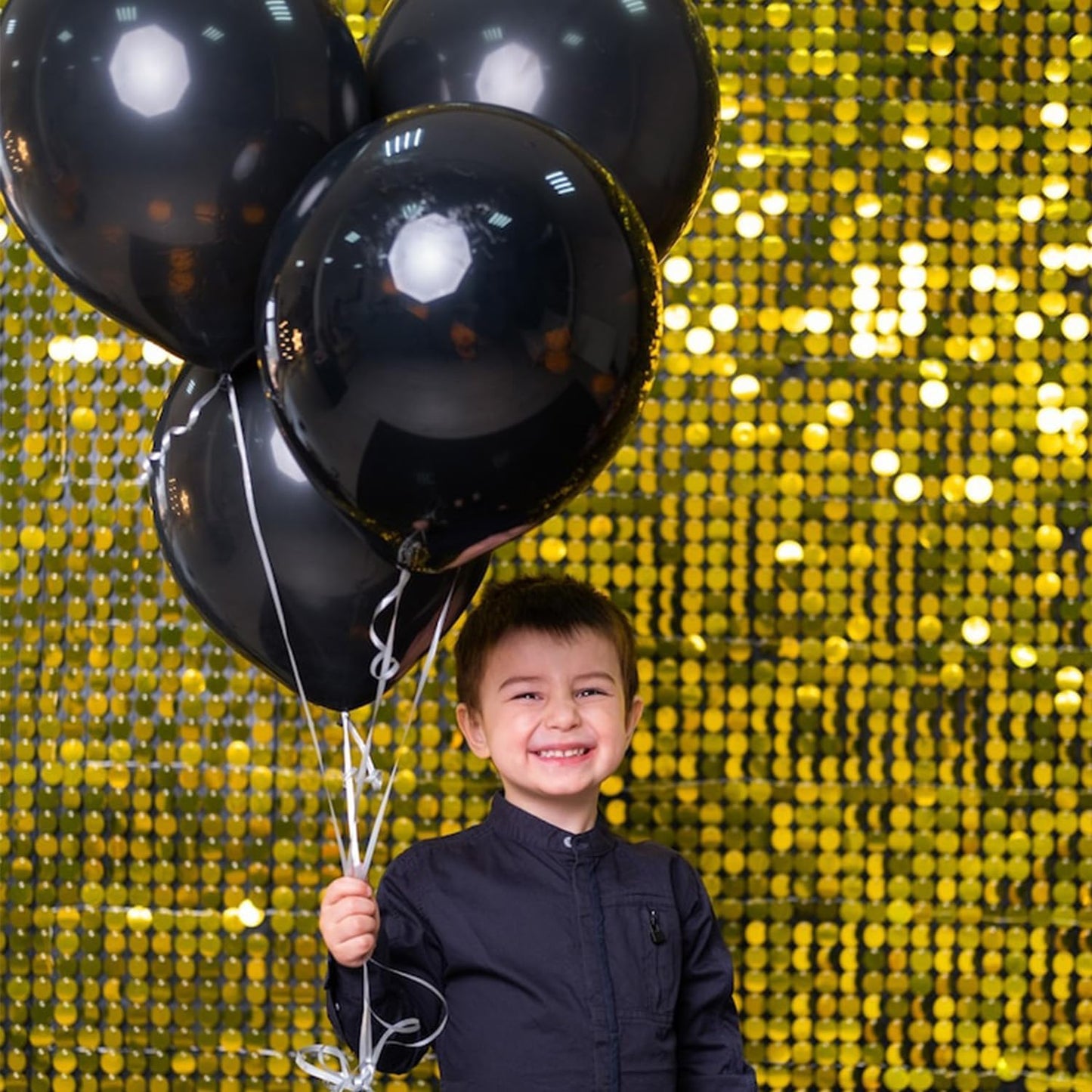 Black Balloons Party Decorations 10 Pack 36 inch Round Halloween Latex Balloons for Black Themed Wedding Graduation Anniversary Birthday Party Backdrop Decorations