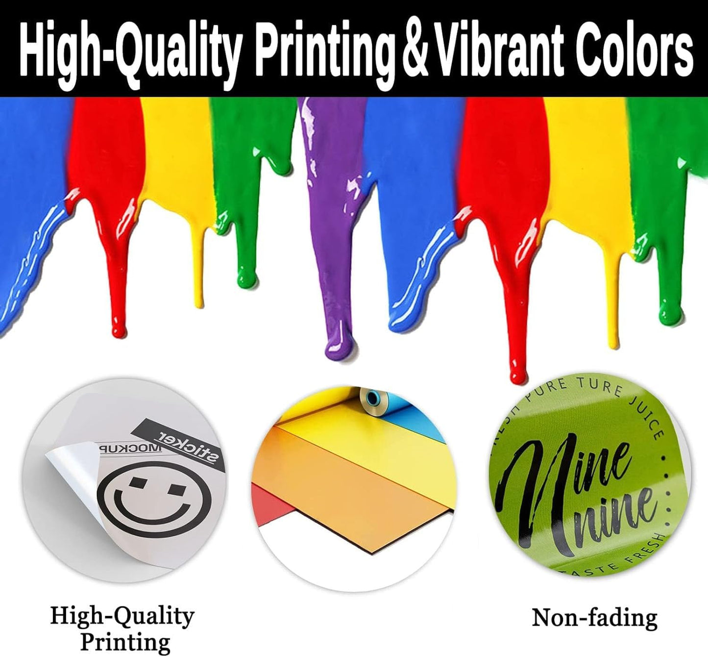 Custom Stickers for Weddings, Birthdays & Businesses - Personalized Labels with Your Logo - Waterproof, Fade and Heat Resistant - Pack of 100-1000 (Wreath V, 3.5 Inch)