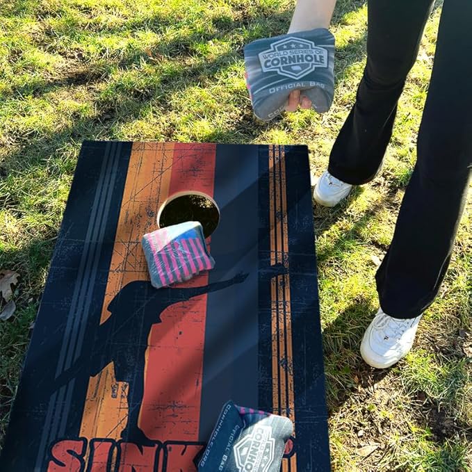 World Series of Cornhole Official Regulation Size Cornhole Boards – Durable All-Wood Construction Bean Bag Toss Set | Rugged Outdoor Game for Tournaments, BBQs, & Backyard Battles