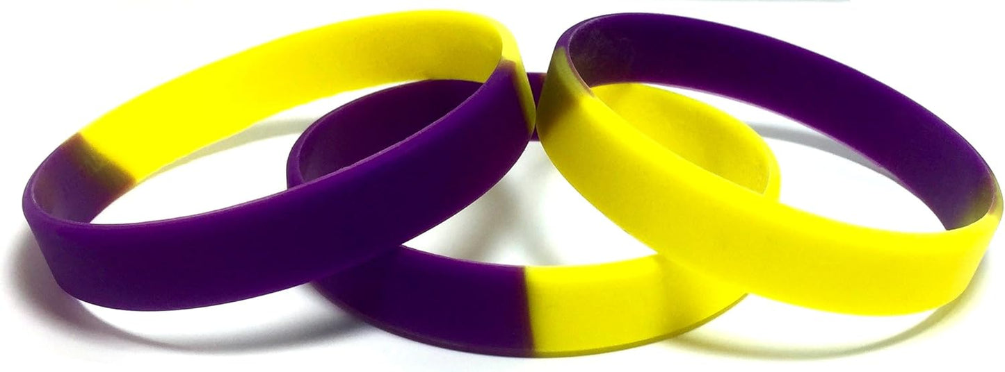 TheAwristocrat 1 Dozen (12) Multi-Pack Blank Rubber Wristbands Silicone Bracelets - Select from a Variety of Colors