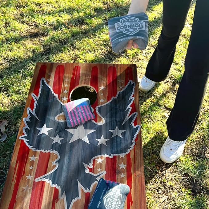 World Series of Cornhole Official Regulation Size Cornhole Boards – Durable All-Wood Construction Bean Bag Toss Set | Rugged Outdoor Game for Tournaments, BBQs, & Backyard Battles