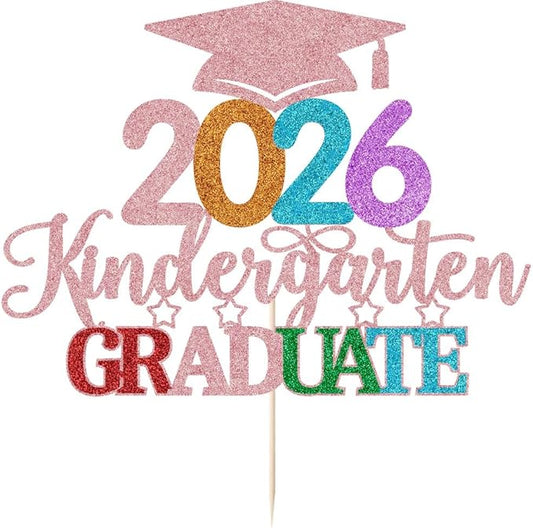 Kindergarten Grad Cake Topper,2026 Graduation Cake Topper,Peace Out Kindergarten Next Stop 1st Grade cake Decorations,2026Kindergarten Graduation Party Decorations Supplies