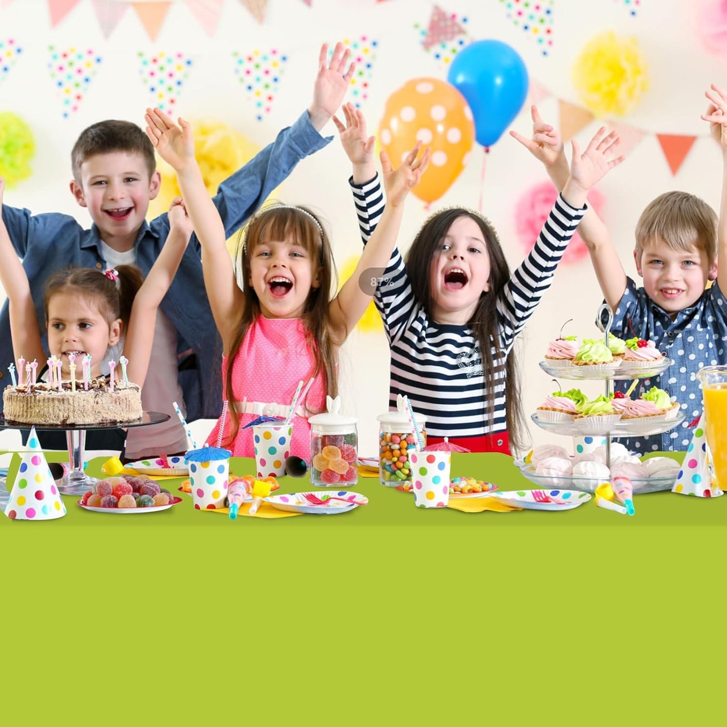 12 Pack Monster Plastic Tablecloth for Rectangle Tables, Blue Green Purple Disposable Table Cover, Rectangle Table Cloth for Birthday Monster University Party Supplies Decorations, 54 x 108 Inch