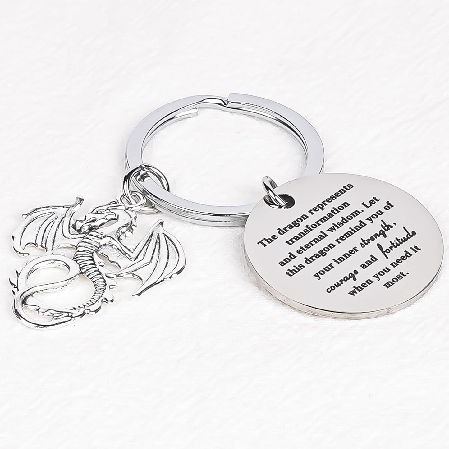 Inspirational Gifts Motivational Keychains - Elephant Dragon Flamingo Encouragement Uplifting Gift for Men Women Christmas