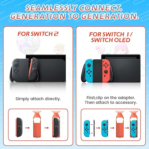 CODOGOY 12-in-1 Switch Sports Accessories Bundle for Switch 1/2/OLED - Complete Family Sports Kit with Storage Bag, Exclusive Bowling Grips & 2 Player Support for Nintendo Switch Sports Games,Switch 1/2 Compatible
