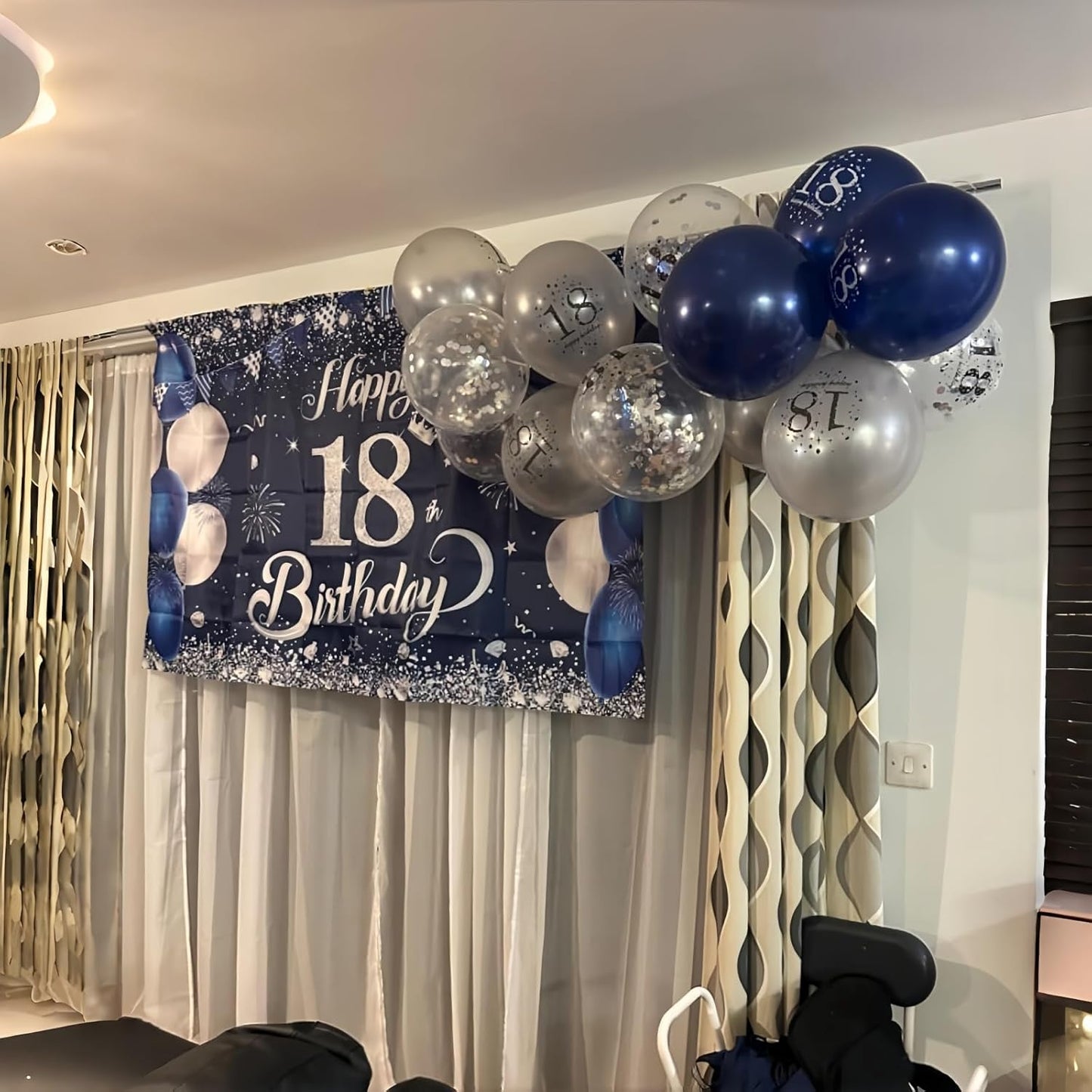 60th Birthday Decorations for Men, 15 Pieces Navy Blue Silver Happy 60th Birthday Latex Balloons Set for Him, 60th Party Decorations for Age 60 Years Old 60th Birthday Party Decor Celebration Supplies
