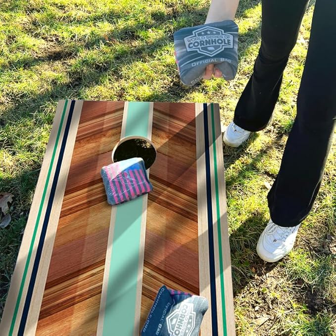 World Series of Cornhole Official Regulation Size Cornhole Boards – Durable All-Wood Construction Bean Bag Toss Set | Rugged Outdoor Game for Tournaments, BBQs, & Backyard Battles