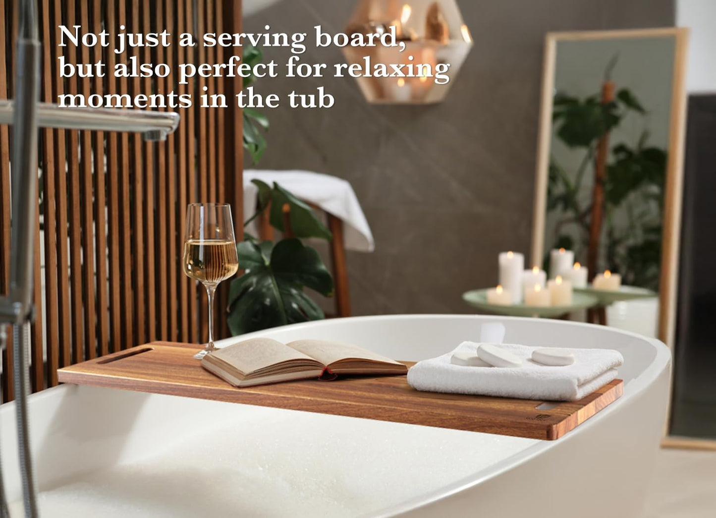 Large Charcuterie Board – Featuring Built-In Side Handles, 32" Acacia Wood Serving Board for Cheese, Meat & Appetizers – Extra Long Kitchen Platter for Gatherings, BBQ & Home Decor