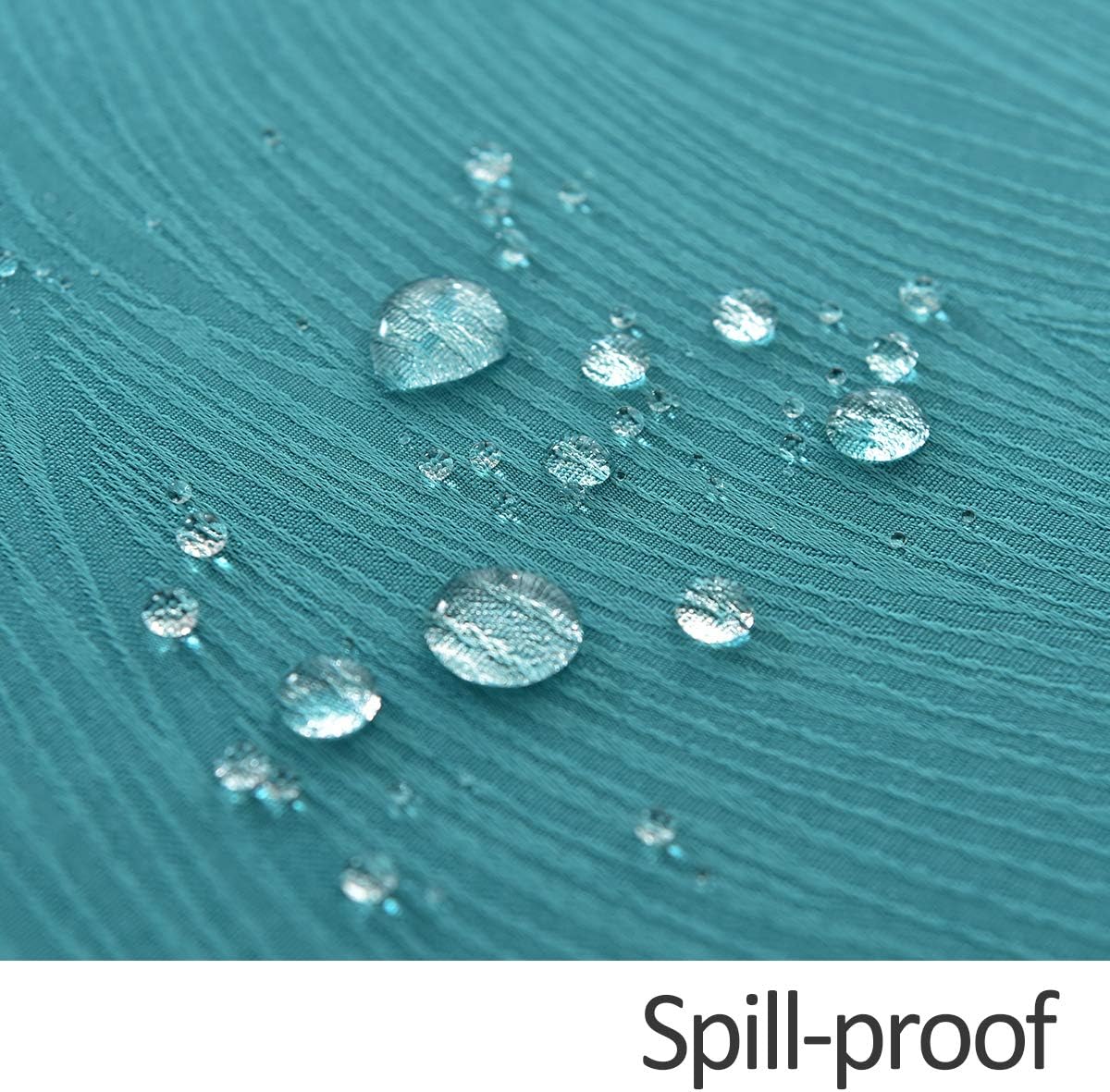 maxmill Round Jacquard Tablecloths Swirl Design Spillproof Wrinkle Free Water Proof Heavy Weight Soft Table Cloth for Circular Table of Buffet Banquet Parties Holiday Dinner Round 90 Inch Teal