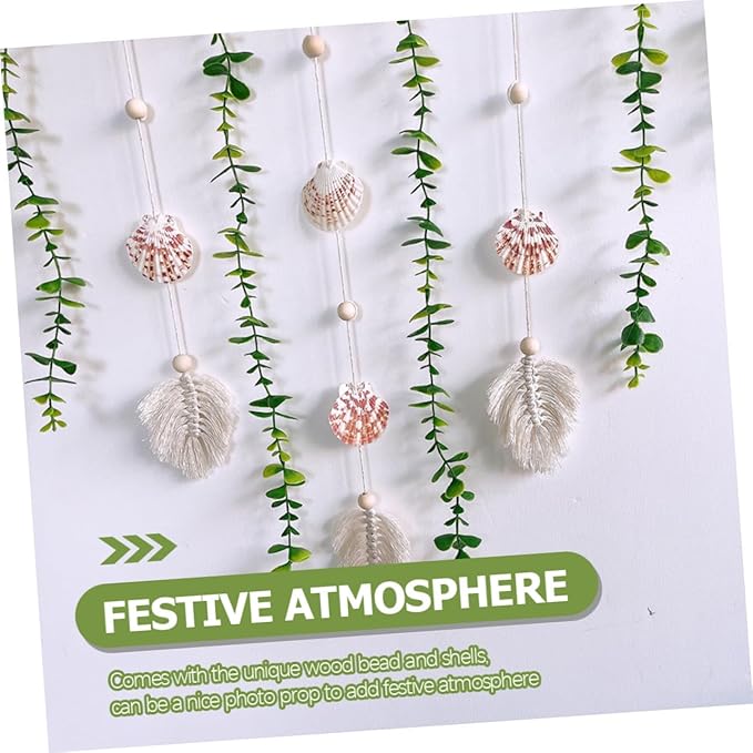 Wooden Bead Pendant with Artificial Eucalyptus Leaves Hanging Garland Lightweight Rustic Wall Decor for Bedroom Farmhouse Style Leaf Vines Pastoral Accent for Home and Party
