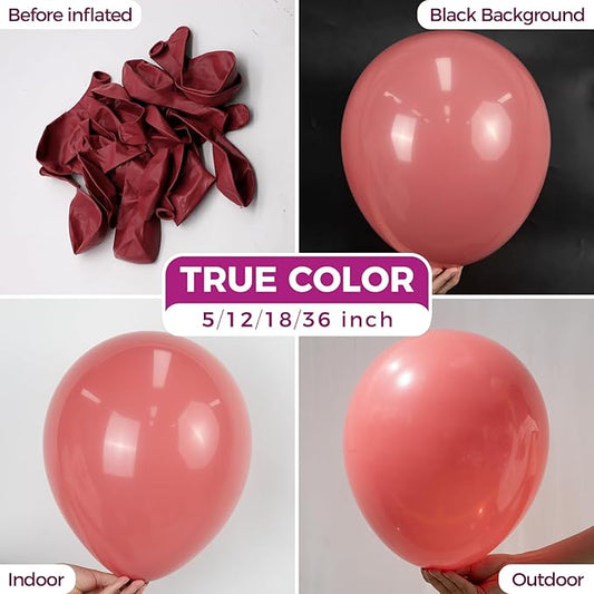 Bezente Dusty Pink Balloons 18 Inch - 30 Pack Large Thick Rose Pink Balloons Big Round Pink Latex Balloons for Birthday Wedding Anniversary Bridal Shower Gender Reveal Boho Theme Party Decoration