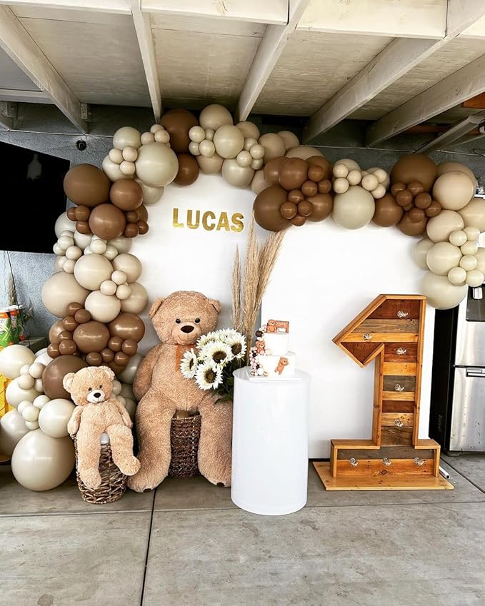 KBZVNAF Brown Balloons Latex Party Balloons - 50 Pack 12 inch Light Brown Helium Balloons for Baby Shower Birthday Wedding Safari Theme Party Decorations