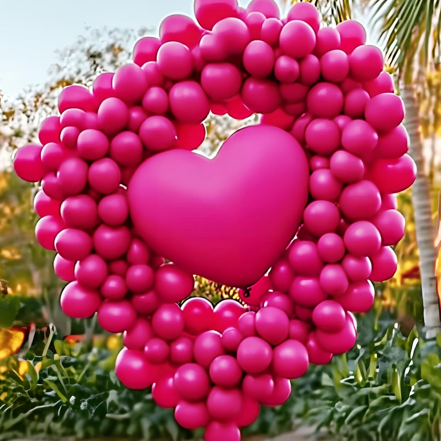 Rose Pink Latex Balloons, 150pcs 5inches Round Helium Balloons for Pink Themed Wedding Graduation Anniversary Birthday Party Backdrop Decorations
