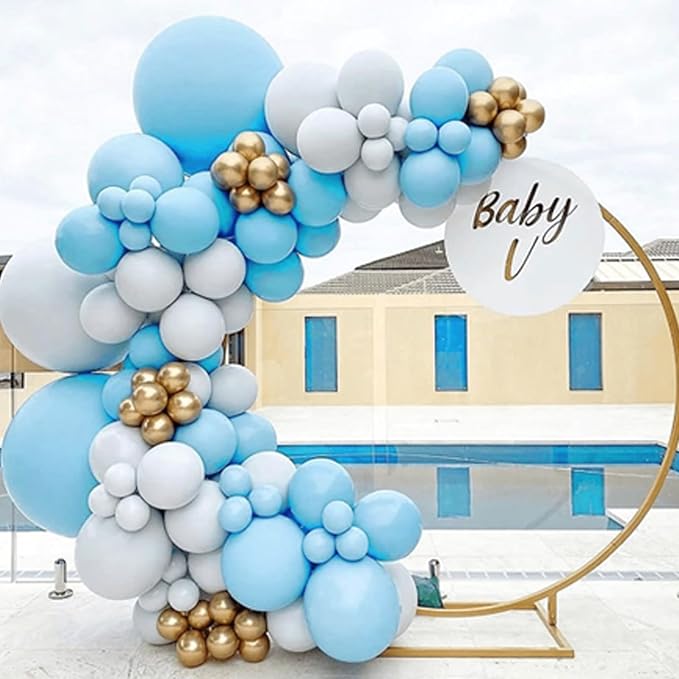 Light Blue Balloons 12 inch, Pastel Blue Latex Balloon 50pcs Party Balloons for Graduation Baby Shower Gender Reveal Wedding Birthday Party Decorations