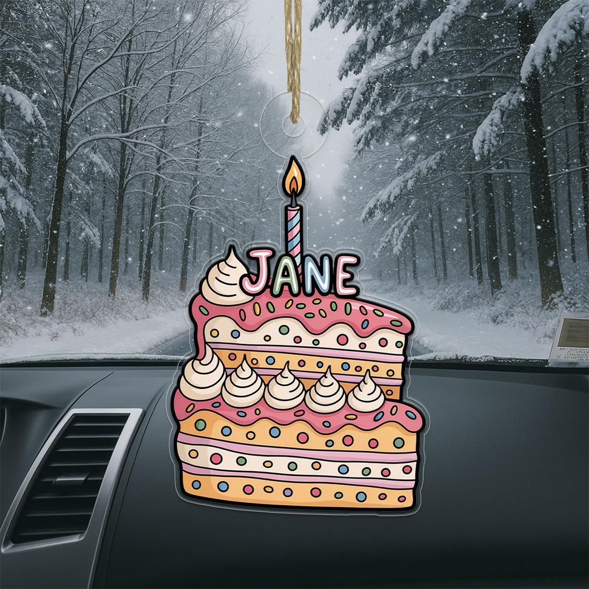 Custom Birthday Cake Ornament, Personalized Funny Christmas Ornament, Party Lover Holiday Gift, Quirky Keepsake Decoration, Xmas Ornament Acrylic Ornament – Personalized Christmas