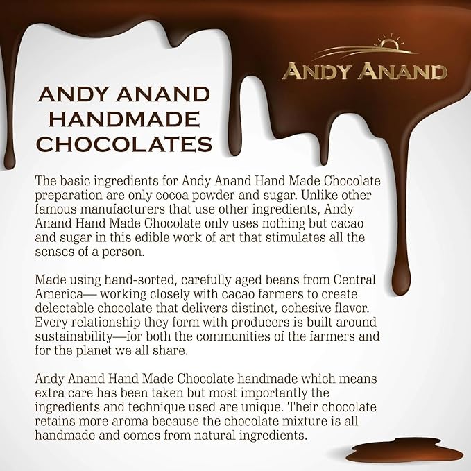Andy Anand Chocolatier Sugar Free Belgian Chocolate Truffles - Delicious Handmade Chocolate Assortments Gift Box, Sweetened With Natural Stevia, Perfect as Chocolate Gifts For Women (24 Pieces)