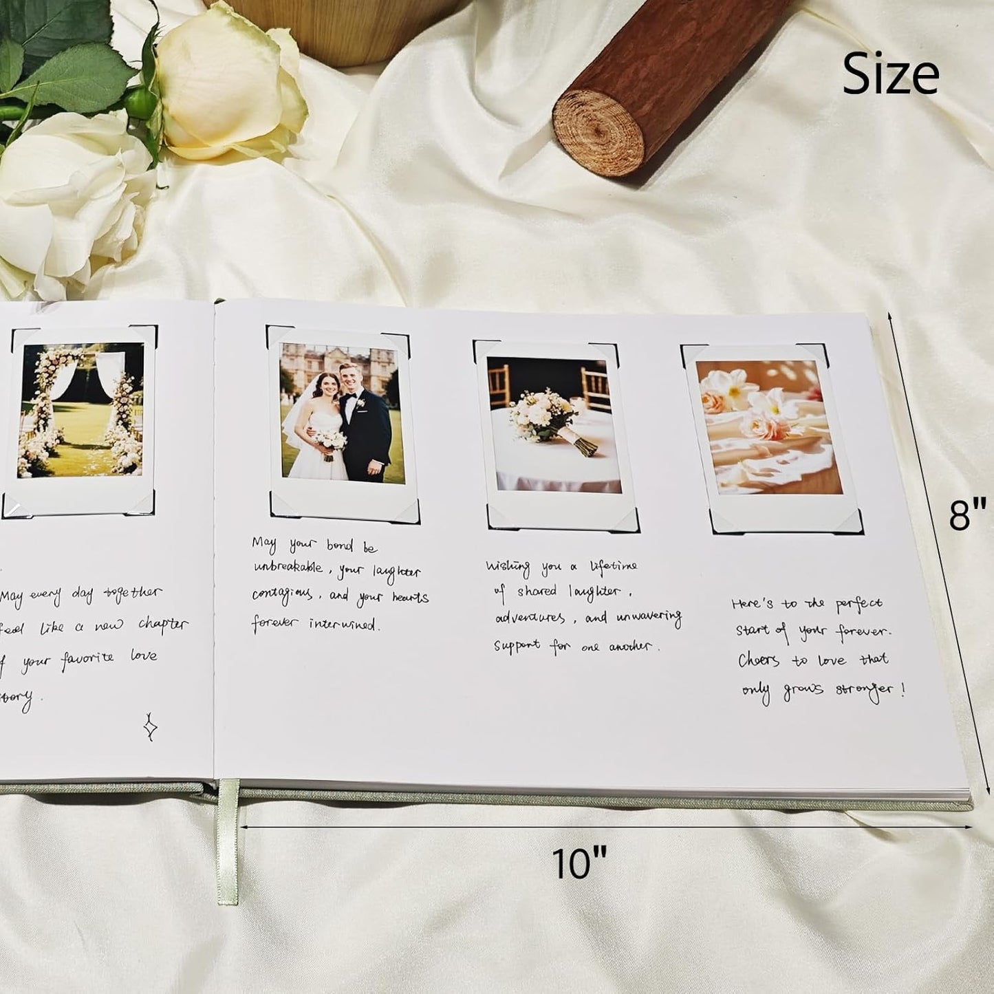 Personalized Wedding Guest Book-for Wedding Reception and Various Celebrations Including Birthday Parties, Anniversaries, Baby Showers-100 Blank Pages for Guest Signatures and Photo Displays (Gray)